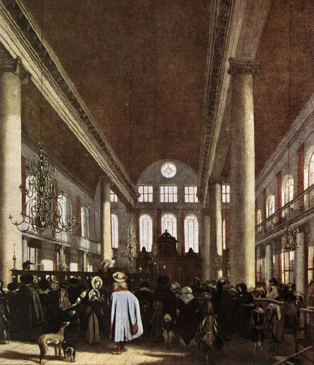 WITTE, Emanuel de Interior of the Portuguese Synagogue in Amsterdam china oil painting image